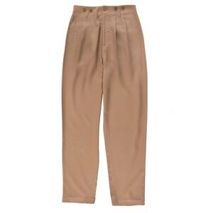 J. Peterman Silk Twill Glamour Pants, Women’s 8, Camel, Cocoa Creme